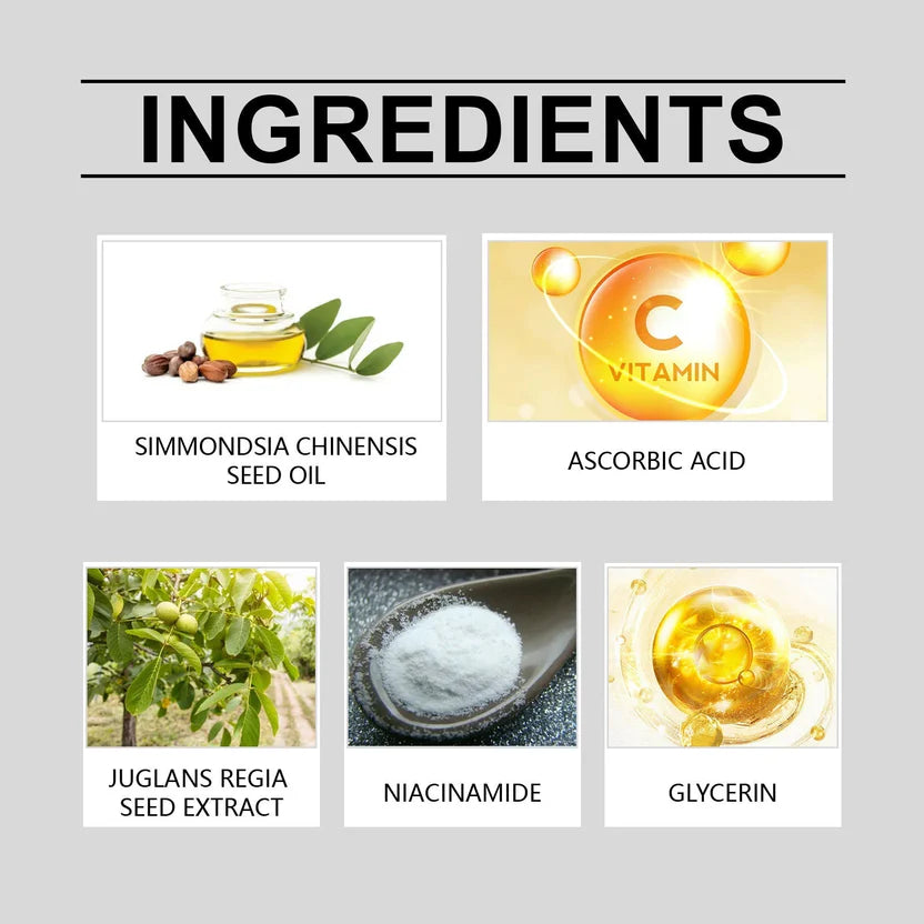 Crème visage éclaircissante Vitamine C anti-taches de rousseur, élimine le mélasma et les taches brunes, éclaircit la mélanine.